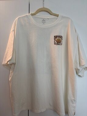 Rip Curl Cream Short Sleeve Tee with Shell Graphic